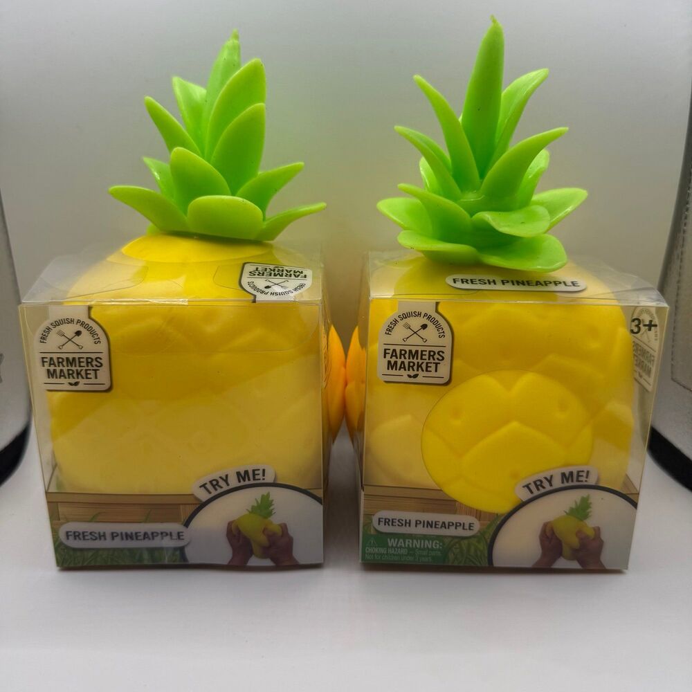 [2 PC] Sunny Days - Farmers Market: Fresh Pineapple Squishy Sensory Toy *NEW*